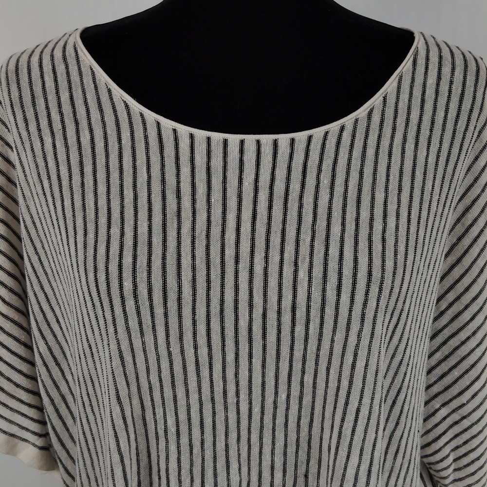 Eileen Fisher Linen Blend Striped Top - Picture 4 of 9